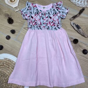 Kleid "Blättertraum in rosa" (Grösse 104)