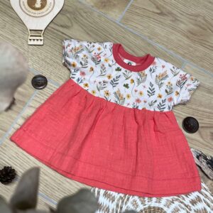 Tunika "Blumenbouquet mit Musselin" (Gr. 62)