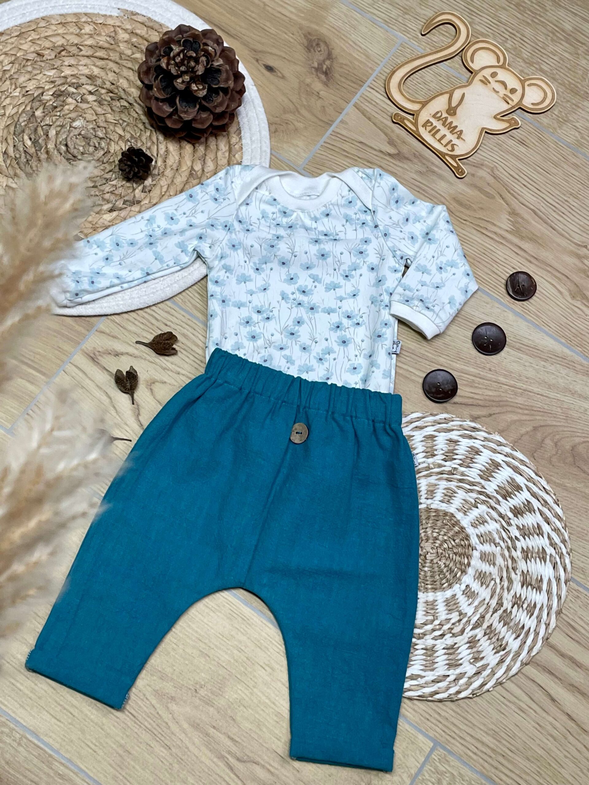 Body "Blümchen blau" (Grösse 62) – Bild 2