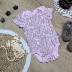 Kurzarmbody "Blumenvorhang" (Grösse 80)