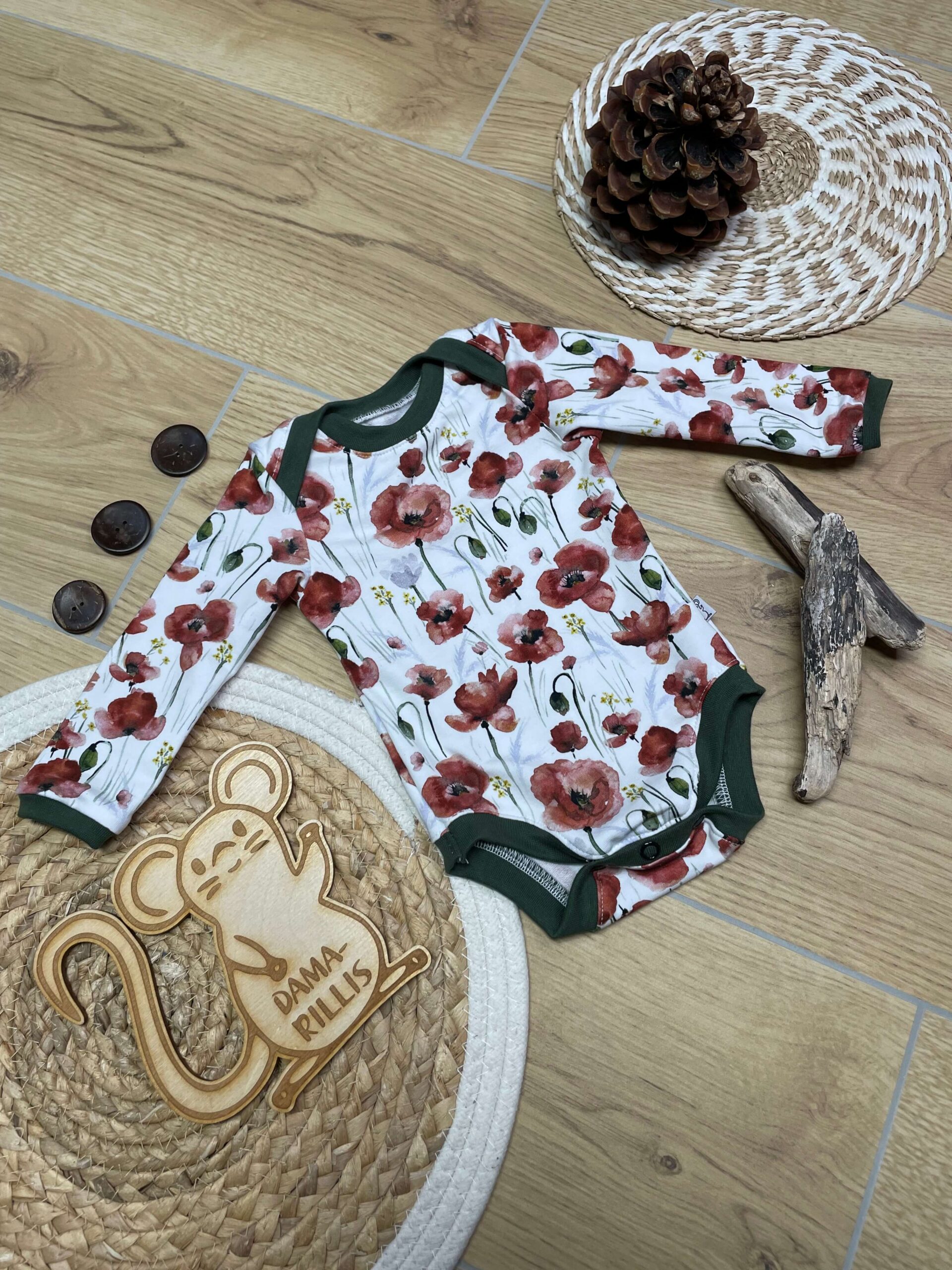 Body "Mohn" (Grösse 68)